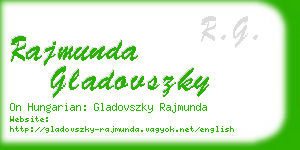 rajmunda gladovszky business card